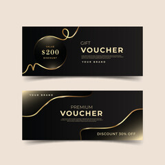 쿠폰 템플릿 골든 스타일