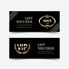 쿠폰 템플릿 골든 스타일