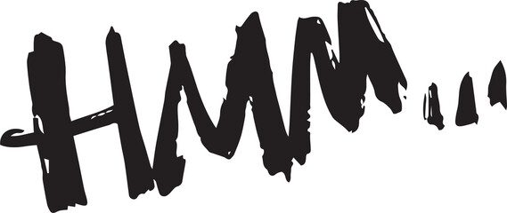 Obraz premium hmm word illustration stickers design