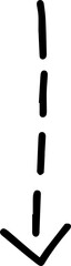 down hand drawn arrow illustrations