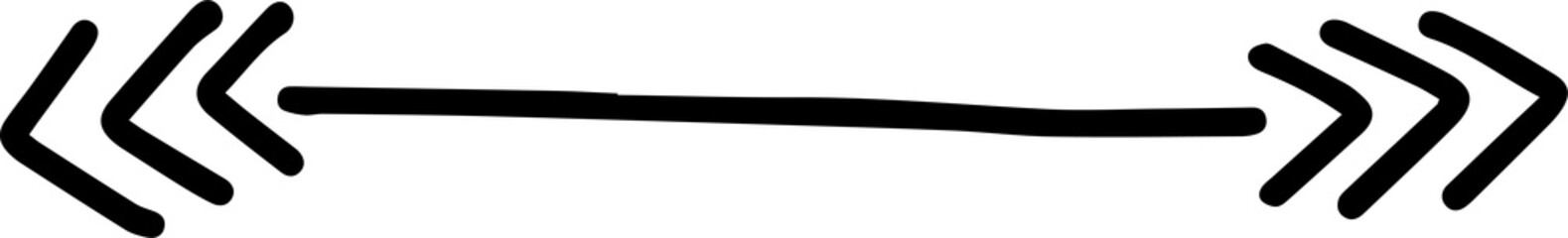 left and right hand drawn arrow illustrations