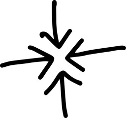 center hand drawn arrow illustrations