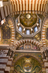 Fototapeta premium Inside Notre-Dame de la Garde in Marseille, France