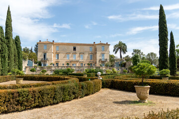 gardens of Château de Flaugergues in Montpellier	