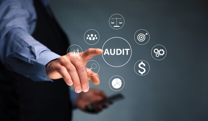 AUDIT icons on virtual screen.