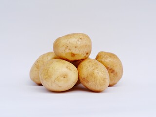 Fresh raw Potato on isolated background