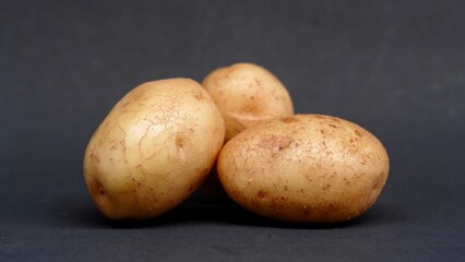 Fresh raw Potato on isolated background