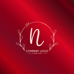 Premium Luxury modern brand monogram letter n Logo design template for your business