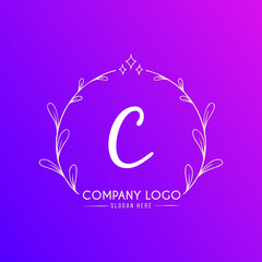 Premium Luxury modern brand monogram letter C Logo design template for your business