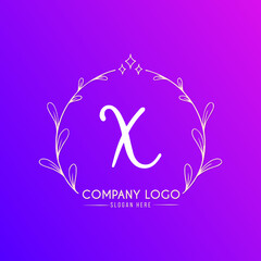 Premium Luxury modern brand monogram letter X Logo design template for your business