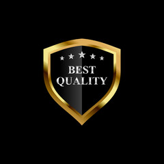 golden shield best quality logo badge