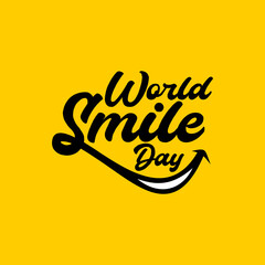smile day lettering unique logo