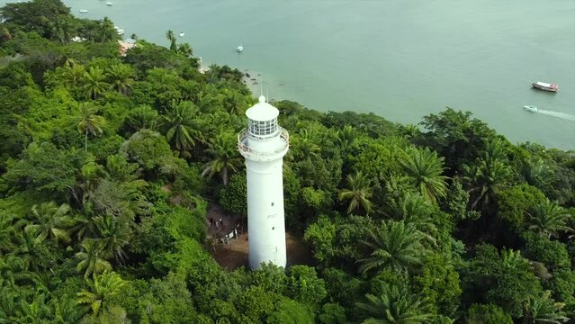 drone view lighthouse
