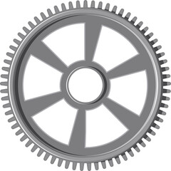 Car detail metal cogwheel rotating spare part icon
