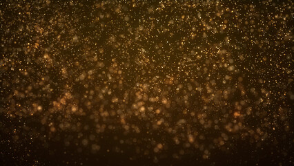 金のキラキラのパーティクル背景