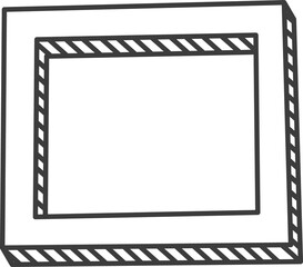 Obraz premium Empty frame boarder of square shape, doodle style