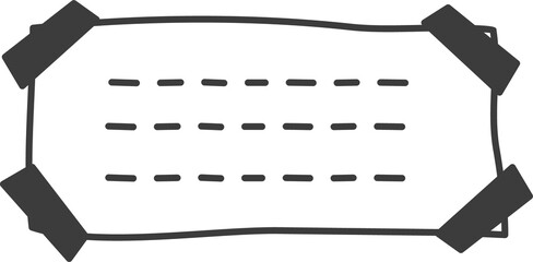 Announcement doodle, memo note paper on sticks