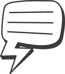 Abstract note speech bubble isolated outline icon