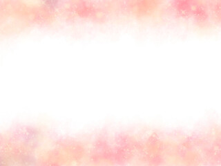 Watercolor background material with light shining like a star in a light haze of pink and yellow