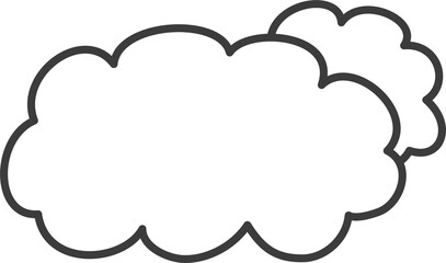 Empty clouds memo dialog message and chat doodles