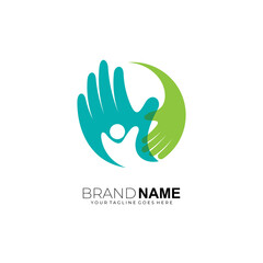 Fototapeta premium People care design social, simple style logos