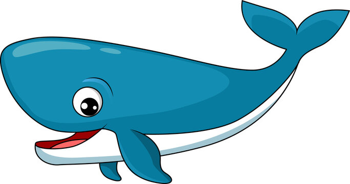 Marine fish cachalot sperm whale cartoon character Illustration Stock |  Adobe Stock