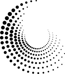Abstract halftone pattern circle black and white