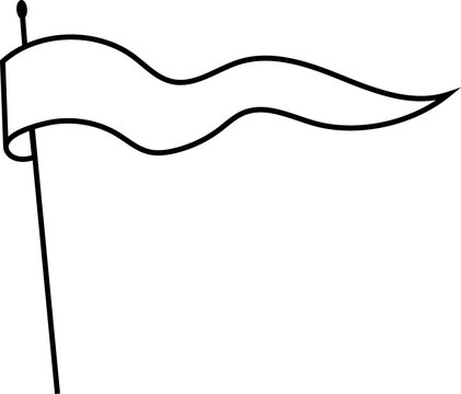 recommend clip art: White isolated waving flag on pillar banner, icon