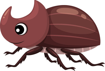 Rhinoceros beetle cartoon insect, kids character - obrazy, fototapety, plakaty