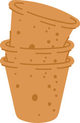 Seed starting pots isolated bio paper nursery pot