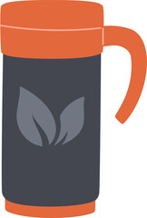 Tumbler with cap and handle isolated reusable cup