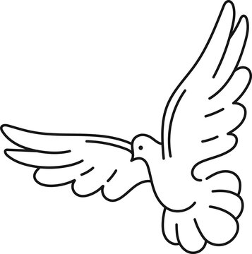 recommend clip art: White dove isolated peace pigeon bird silhouette
