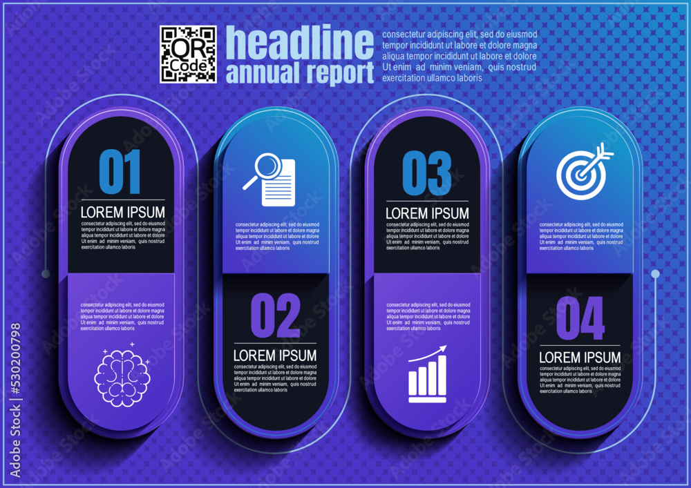 Canvas Prints business infographics design, 4 process chart diagram template background for presentation workflow,