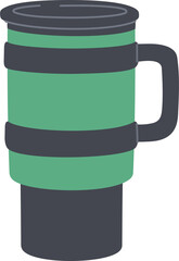 Green thermos tumbler reusable thermo mug with lid