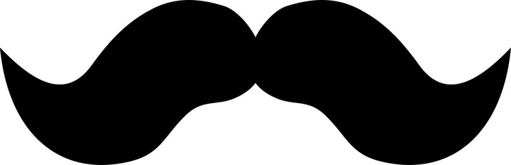 Mustaches symbol of Movember day isolated icon - obrazy, fototapety, plakaty