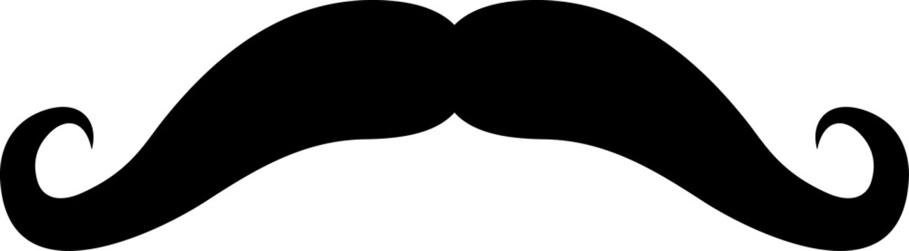 Moustaches curved upward imperial moustache icon