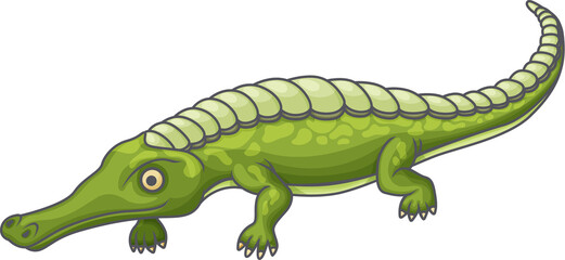 Prehistoric crocodile isolated Sarcosuchus lizard