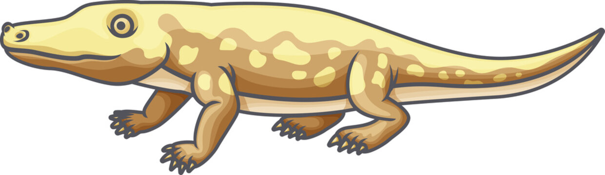 Reptile isolated Ambulocetus lizard crocodile