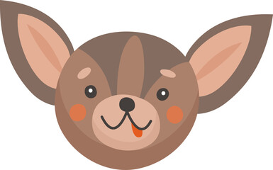 Toy Terrier dog puppy portrait isolated pet head