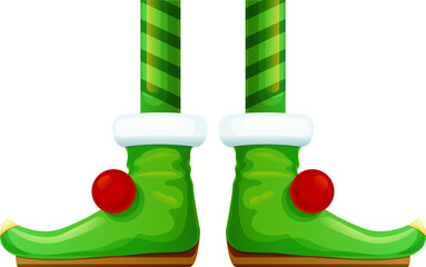 Cartoon elf, leprechaun or gnome feet legs icon
