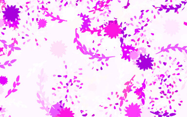 Light Pink, Red vector natural pattern with flowers