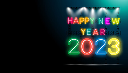 idea and concept think Creativity modern  2023 Happy New Year posters set. Design templates with  logo 2023 for celebration and season decoration. minimalistic trendy backgrounds