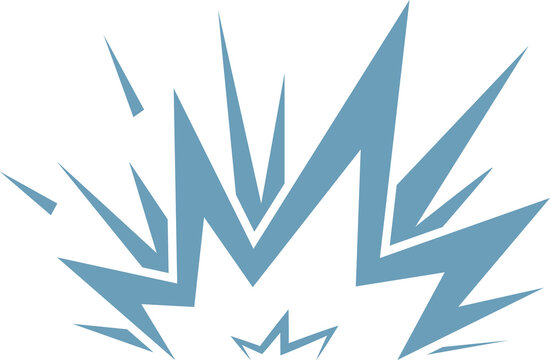 Comic boom puff effect, bomb explosion burst sign