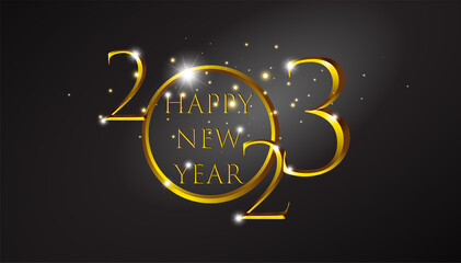 idea and concept think Creativity modern  2023 Happy New Year posters set. Design templates with  logo 2023 for celebration and season decoration. minimalistic trendy backgrounds