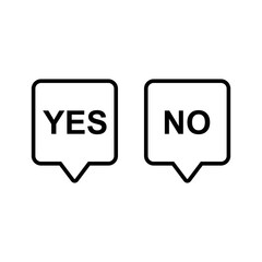 selection button yes and no icon vector