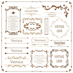 クリスマスモチーフのフレームデザインセット。ゴージャスでエレガントなデザイン素材