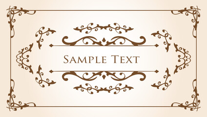 クリスマスモチーフのフレームデザインセット。ゴージャスでエレガントなデザイン素材