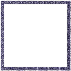 dise&ntilde;o de talavera en color azul, guia plumeado