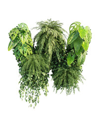 3d rendering of vertical garden alphabet	