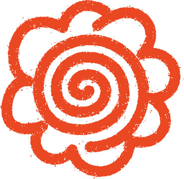 Flower Circle Stamp Illustration / Png